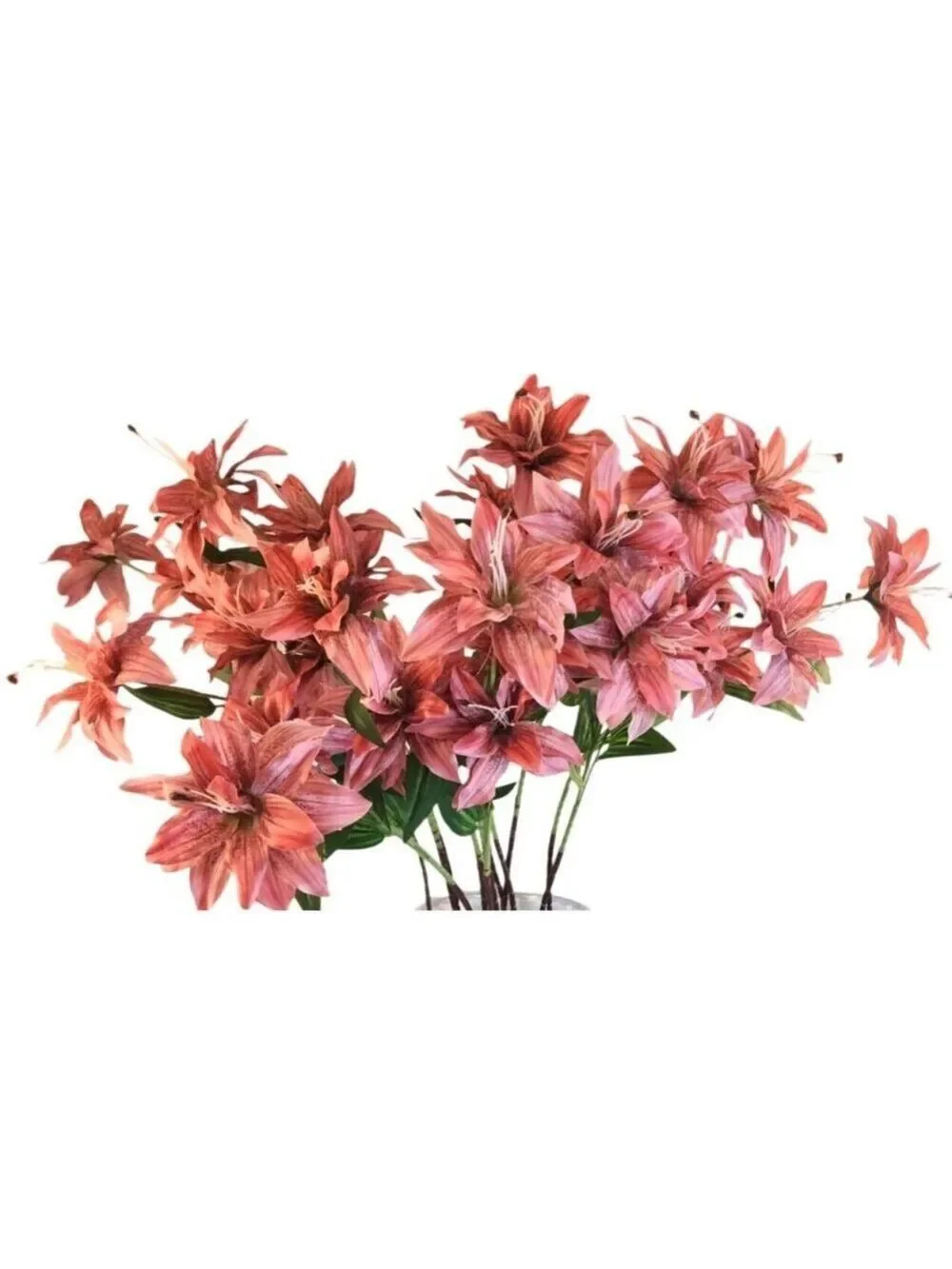 Luxury Artificial Tiger Lily Stem 34 Inch | Designer Artificial Silk Floral | Bl